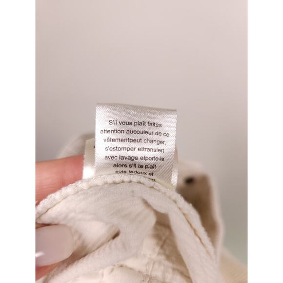 Pilcro by Anthropologie Corduroy Utility Pants Size 31 Ivory Cream Straight Leg - Picture 14 of 16